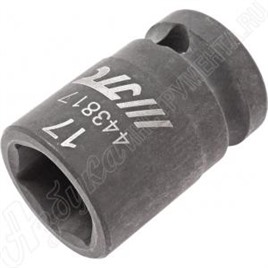 Головка торцевая ударная шестигранная 1/2", 17 мм, JTC, JTC-443817