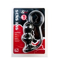 ToyFa Black&amp;Red Sens Ass Анальная втулка, черная 
С эрекционным кольцом