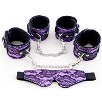 ToyFa Marcus Кружевной Набор, фиолетовый 
Маска, оковы и наручники