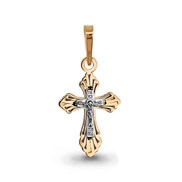Крест золотой гравированный № 12712, золото 585°