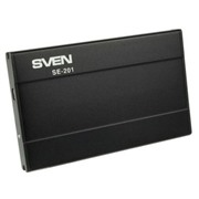 Внешний HDD бокс SVEN SE-201, 2.5" SATA, алюм., черный (SV-07100201)