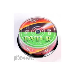 Носители информации VS DVD+R 4,7GB 16x Cake/25