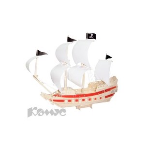 Сборная модель деревянная Пиратский корабль P199