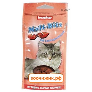 Лакомство Beaphar Подушечки "Malt-Bits" для кошек с лососем (35г)