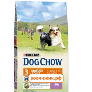 Сухой корм Dog Chow mature для собак (старше 7лет) ягненок (2.5кг)