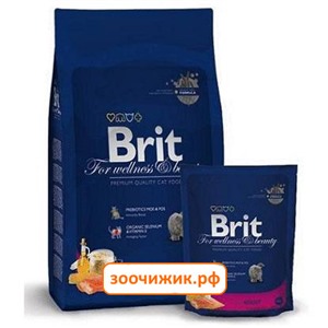 Сухой корм Brit Premium Сat adult salmon для кошек лосось (300 гр) (3865)