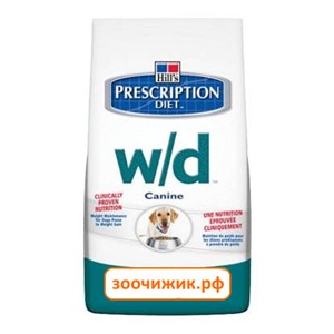 Сухой корм Hill's Dog w/d для собак (профилактика ожирения, лечение диабета) (12 кг)