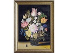 Картина "Цветы в стеклянной вазе"