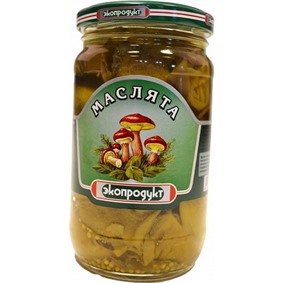 Грибы Маслята марин. "Экопродукт" ст/б 340 гр