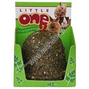 LITTLE ONE Лакомство-игрушка для грызунов Колокольчик из садовой петрушки, пшеницы и красного проса 150 г (1х6)