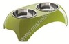 4 MY PETS Миска двойная зеленая М меламин НОВИНКА