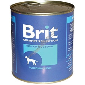 BRIT BEEF & RICE 850 гр консервы для собак  (говядина и рис)