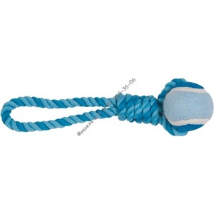 Chomper Игрушка  веревочная для щенков с теннисным мячом (хлопок, резина)