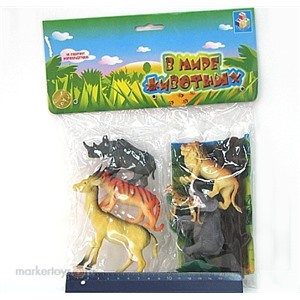 Набор животных 1toy Т50460 Дикие
