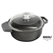  risoli Литая кастрюля с крышкой Risoli HardStone Granito Induction 24см