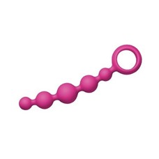 Розовая анальная цепочка Joyballs Wave - 17,5 см.