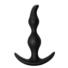 Чёрная анальная пробка Bent Anal Plug Black - 13 см.