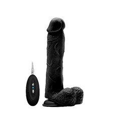 Вибратор Realistic Cock 9 With Scrotum Black SH-REA004BLK