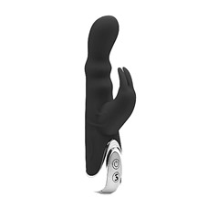 Вибратор Hi-Tech Silicone Bunny Black SH-SHT232BLK