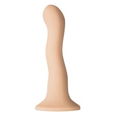 Телесный волнистый фаллоимитатор Colours Wave 6  Dildo - 19 см.