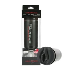 Чёрный мастурбатор-вагина на присоске CyberSkin Stealth Pussy Stroker