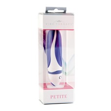 Фиолетово-белый мини-вибратор Petite - 8 см.
