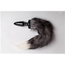 Роскошная анальная пробка с натуральным пушистым лисьим хвостом - Luxurious Tail