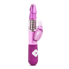 Розовый вибратор с клиторальной стимуляцией Luxe Rabbit - 26 см.