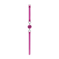Кляп Pink Translucent Mouth Gag with Metal Tube SH-BAD003