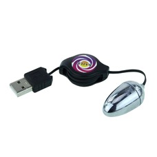 Серебристое виброяйцо с USB-питанием