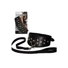 Кожаный ошейник с шлейкой Sitabella Chrome Collection