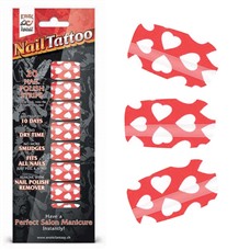 Набор лаковых полосок для ногтей Белые сердца Nail Foil