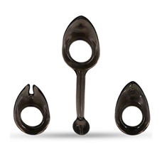 Набор из 3 дымчатых эрекционных колец MENZSTUFF EXPANDABLE COCKRING SET