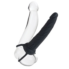 Насадка на пенис Silicone Love Rider Dual Penetrator для двойного проникновения - 14 см.