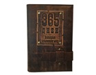Ежедневник большой  365 дней в кож.облож. недатир. (с гравиров., коричн.)