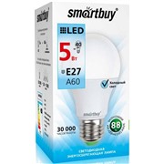 Светодиодная лампа Smartbuy E27 / A60 /  5Вт/холодный SBL-A60-05-40K-E27-A