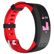 Фитнес-браслет Qumann QSB X красный+черный OLED - 0,96", IP67, GPS