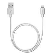 Кабель Deppa (72187) Apple 8-pin серебро, 1.2 м, MFI,  алюминий/нейлон