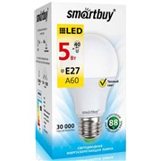 Светодиодная лампа Smartbuy E27 / A60 /  5Вт/теплый SBL-A60-05-30K-E27-A