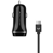 Авто З/У Prime Line (2228) 2 USB 2.4A + кабель USB-C 1.2 м, черный