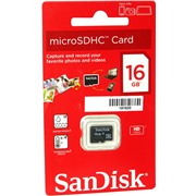 Карта памяти MicroSDHC 16 Gb Sandisk class 4 б/ад SDSDQM-016G-B35