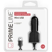Авто З/У Prime Line (2203) mini USB 1A, черный  витой кабель