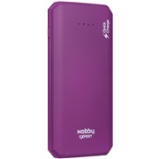 Аккумулятор внешний Nobby Expert (PB-10-08) 10000 mAh сирень 3A, 1 USB, QC3.0, входы micro и USB-C