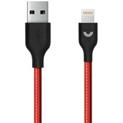 Кабель Prime Line (7227) Apple 8-pin красный нейлон, 1.2 м