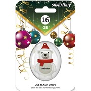 USB флеш накопитель 16 Gb SmartBuy NY series Белый Медведь SB16GBPolarBear
