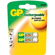 Аккумулятор GP  85AAAHC / R03 (850 mAh) BL2 (2/20)