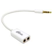 Переходник на 2 наушника Ritmix RAS-150 White