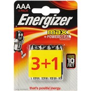Батарейка Energizer Max LR03 BL3+1 ПРОМО (4/48)