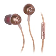 Наушники Ritmix rh-150M gold вкладыши вакуумные с микрофоном