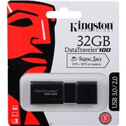 USB флеш накопитель 32 Gb Kingston DataTraveler 100 G3  USB 3.0 / DT100G3/32GB